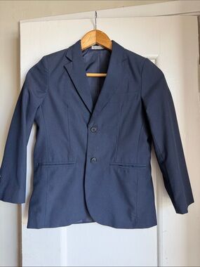 Classic Navy Kid's Blazer -  Two-Button Jacket